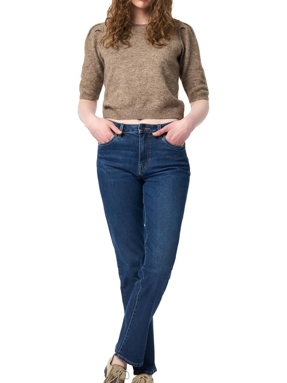 Buffalo David Bitton Women's Straight Leg Jeans in Dark Blue Denim